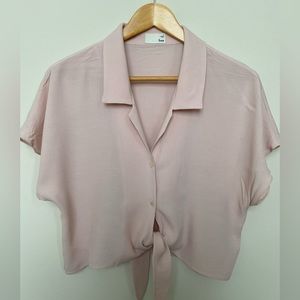 Aritzia Wilfred Tie-Front Blouse